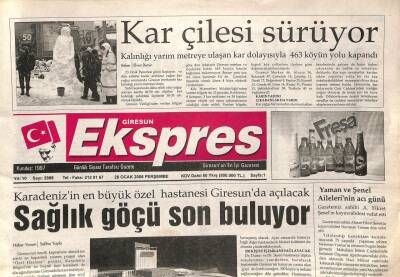 Giresun Ekspres Gazetesi 26 Ocak 2006 - Sağlık Göçü Son Buluyor GZ108806 - 1