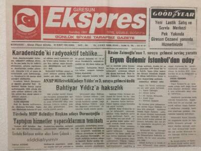 Giresun Ekspres Gazetesi 26 Şubat 1999 - Karadenizdeki Radyoaktif Tehlike GZ32190 - 1