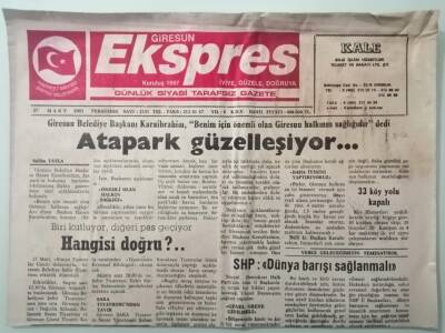 Giresun Ekspres Gazetesi 27 Mart 2003 Savaş İçin Değil Halk İçin Bütçe -GZ37560 - 1