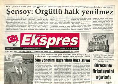 Giresun Ekspres Gazetesi 27 Mart 2006 - Giresunlu Fırkateynini Ağırladı GZ108824 - 1