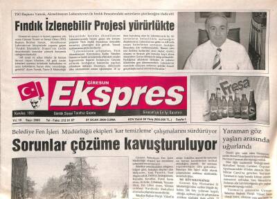 Giresun Ekspres Gazetesi 27 Ocak 2006 - Turist Sayımız Arttı GZ108420 - 1