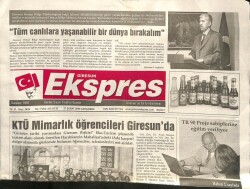 Giresun Ekspres Gazetesi 27 Şubat 2008 - KTÜ Mimarlık Öğrencileri Giresunda GZ101513 - 1