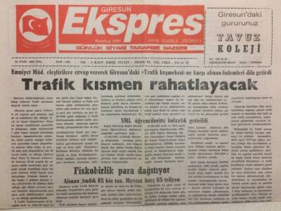 Giresun Ekspres Gazetesi 28 Eylül 1999 - Trafik Kısmen Rahatlayacak GZ34598 - 1
