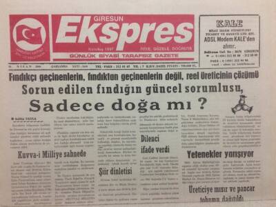 Giresun Ekspres Gazetesi 28 Nisan 2004 - Fındığın Güncel Sorumlusu Soğuk mu? GZ32254 - 1
