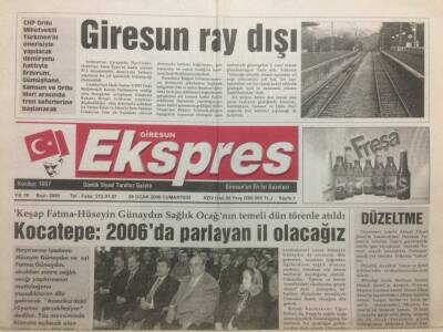 Giresun Ekspres Gazetesi 28 Ocak 2006 - Giresun Ray Dışı GZ32202 - 1