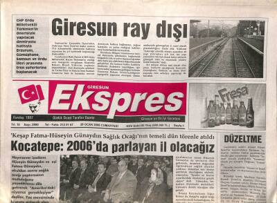 Giresun Ekspres Gazetesi 28 Ocak 2006 - Kocatepe 2006da Parlayan İl Olacağız GZ108421 - 1