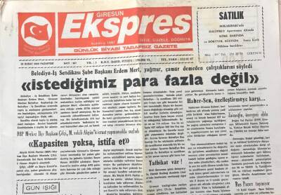 Giresun Ekspres Gazetesi 28 Şubat 2000 - BBP Merkez İlçe Başkanı Çiftçi ,Milletvekili Hasan Akgüne Kapasiten Yoksa İstifa Et Dedi GZ30571 - 1