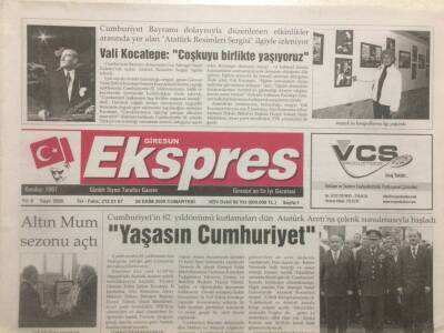 Giresun Ekspres Gazetesi 29 Ekim 2005 - 1 Milyon İmza Meclis Yolunda GZ32151 - 1