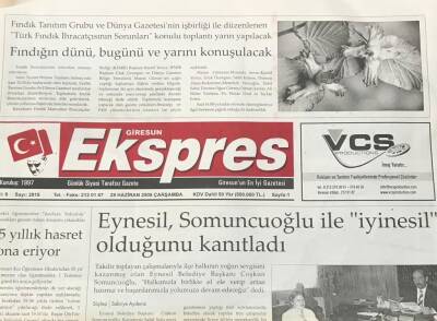 Giresun Ekspres Gazetesi 29 Haziran 2005-Fındığın Dünü ,Bugünü Ve Yarını Konuşulacak GZ36654 - 1