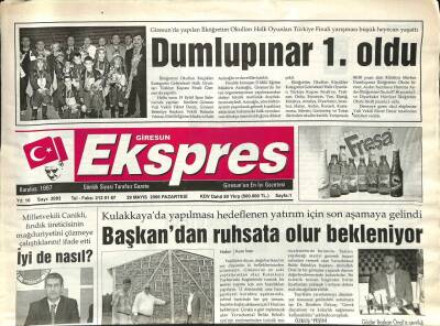 Giresun Ekspres Gazetesi 29 Mayıs 2006 - Çiftçi Zararda, Başkandan Ruhsata Olur Bekleniyor GZ97233 - 1