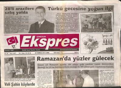 Giresun Ekspres Gazetesi 29 Temmuz 2011 - Giresunspora Destek Sözü GZ108122 - 1