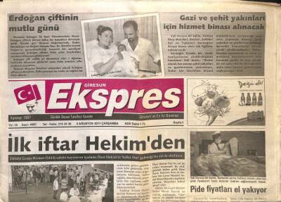 Giresun Ekspres Gazetesi 3 Ağustos 2011 - Giresunspor Sahipsiz Değildir GZ108133 - 1