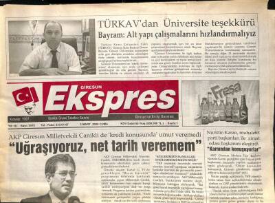 Giresun Ekspres Gazetesi 3 Mart 2006 - Nurettin CanikliNet Tarih Veremem GZ101466 - 1