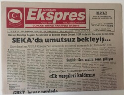 Giresun Ekspres Gazetesi 3 Temmuz 2003 - SEKAda Umutsuz Bekleyiş - GZ13463 - 1