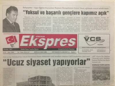 Giresun Ekspres Gazetesi 30 Eylül 2005 - Ucuz Siyaset Yapıyorlar GZ32246 - 1
