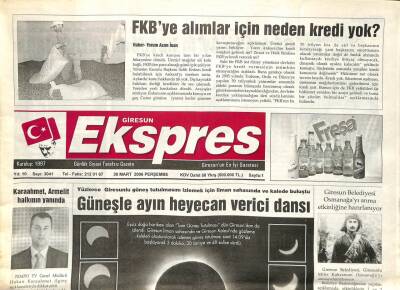 Giresun Ekspres Gazetesi 30 Mart 2006 - FKBye Neden Kredi Yok GZ108827 - 1