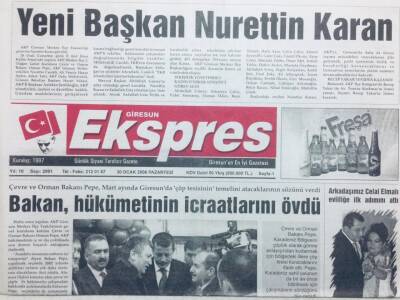 Giresun Ekspres Gazetesi 30 Ocak 2006 - Yeni Başkan Nurettin Karan GZ41672 - 1