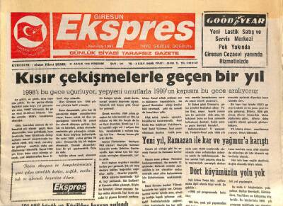 Giresun Ekspres Gazetesi 31 Aralık 1998 - Giresunsporda Paralar Ödendi GZ77842 - 1