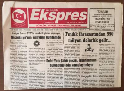 Giresun Ekspres Gazetesi 31 Mart 2005 -Fındık İhracatında 990 Milyon Dolarlık Gelir GZ6758 - 1