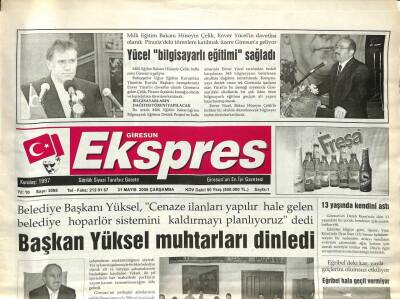 Giresun Ekspres Gazetesi 31 Mayıs 2006 - Başkan Yüksel Muhtarları Dinledi, 13 Yaşında Kendini Astı GZ97235 - 1