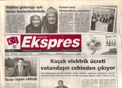 Giresun Ekspres Gazetesi 4 Ekim 2011 - Kaçak Elektrik Ücreti Vatandaştan Çıkıyor GZ108442 - 1