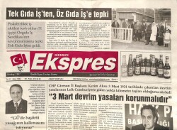 Giresun Ekspres Gazetesi 4 Mart 2008 - GÜ Başörtüsü Yasağının Kalkmasını İstiyoruz GZ101509 - 1