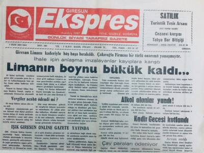 Giresun Ekspres Gazetesi 4 Ocak 2000 - Limanın Boynu Bükük Kaldı GZ41387 - 1