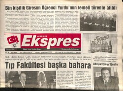 Giresun Ekspres Gazetesi 4 Şubat 2006 - Tıp Fakültesi Başka Bahara GZ101476 - 2