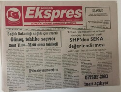 Giresun Ekspres Gazetesi 4 Temmuz 2003 - GİTSOF - 2003 Fuarı Açılıyor - GZ13462 - 1