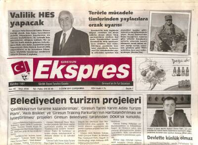 Giresun Ekspres Gazetesi 5 Ekim 2011 - Valilik HES Yapacak GZ108441 - 1