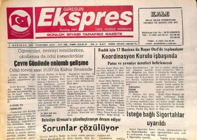 Giresun Ekspres Gazetesi 5 Haziran 2003 - İsteğe Bağlı Sigortalılar Uyarıldı GZ101482 - 1
