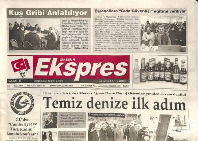Giresun Ekspres Gazetesi 5 Mart 2008 - Temiz Denize İlk Adım GZ101508 - 2