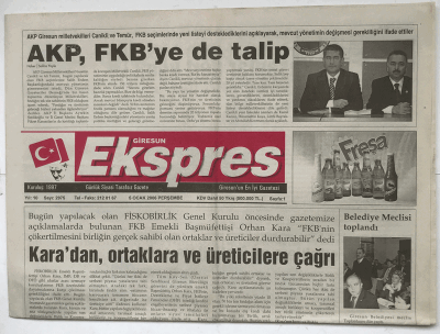 Giresun Ekspres Gazetesi 5 Ocak 2006 - Çiftçiye DGD Müjdesi GZ3636 - 1
