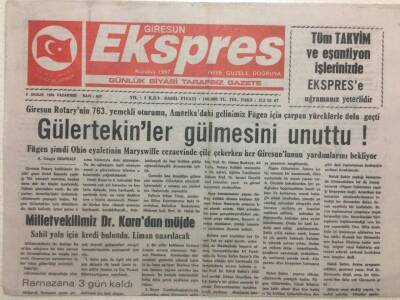 Giresun Ekspres Gazetesi 6 Aralık 1999 - Gülertekinler Gülmesini Unuttu GZ32233 - 1