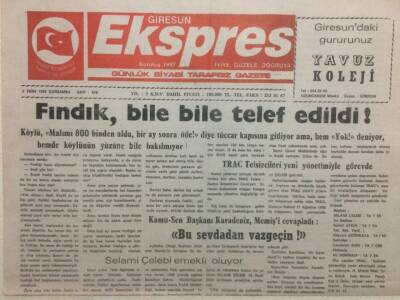 Giresun Ekspres Gazetesi 6 Ekim 1999 - Fındık Bile Bile Telef Edildi GZ32274 - 1
