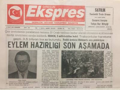 Giresun Ekspres Gazetesi - 6 Ocak 2000 - Çayda Eylem Son Aşamada GZ32187 - 1