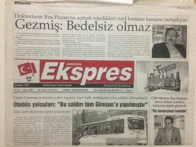 Giresun Ekspres Gazetesi 6 Şubat 2006 - Ali Sami Yenden İzlenimler GZ32222 - 1