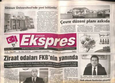 Giresun Ekspres Gazetesi 6 Temmuz 2011 - Çevre Düzeni Planı Askıda GZ108147 - 1