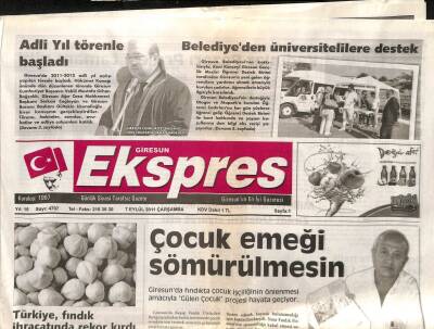 Giresun Ekspres Gazetesi 7 Eylül 2011 - Türkiye Fındık İhracatında Rekor Kırdı GZ108429 - 1