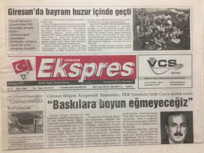 Giresun Ekspres Gazetesi - 7 Kasım 2005 - Baskılara Boyun Eğmeyeceğiz GZ32180 - 1