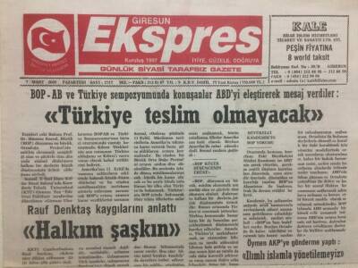 Giresun Ekspres Gazetesi 7 Mart 2005 - Türkiye Teslim Olmayacak GZ32275 - 1