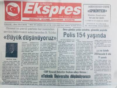 Giresun Ekspres Gazetesi 7 Nisan 1999 - Polis 154 Yaşında GZ40702 - 1