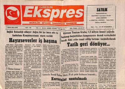 Giresun Ekspres Gazetesi 7 Nisan 2000 - Giresun Kalesinde İz Takibi GZ79006 - 1