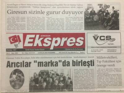 Giresun Ekspres Gazetesi 8 Aralık 2005 - Arıcılar Marka Da Birleşti GZ32194 - 1