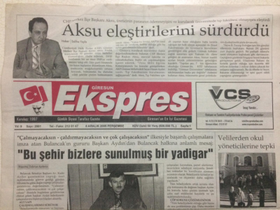 Giresun Ekspres Gazetesi 8 Aralık 2005 - Kerim Aksu Eleştirilerini Sürdürdü GZ24127 - 1