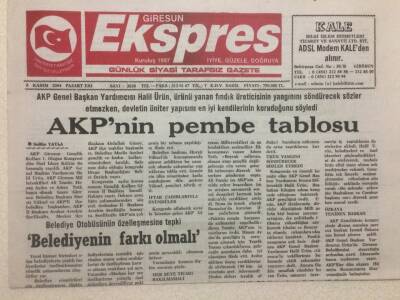 Giresun Ekspres Gazetesi - 8 Kasım 2004 - Akpnin Pembe Tablosu GZ32175 - 1