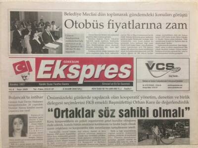 Giresun Ekspres Gazetesi 8 Kasım 2005 - Ortaklar Söz Sahibi Olmalı GZ32227 - 1