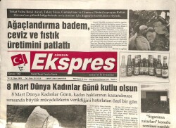Giresun Ekspres Gazetesi 8 Mart 2008 - TMO Stoklar Tükenene Kadar Fındık Satılmayacak GZ101504 - 1