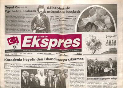 Giresun Ekspres Gazetesi 8 Temmuz 2011 - Alfatoksinle Mücadele Başladı GZ108145 - 1