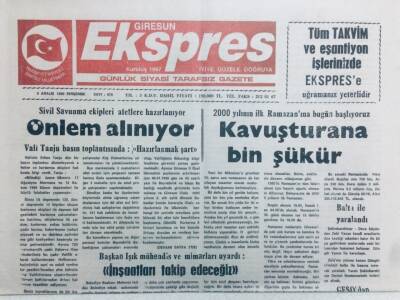 Giresun Ekspres Gazetesi - 9 Aralık 1999 - Sivil Savunma Ekipleri Afetlere Hazırlanıyor GZ41953 - 1